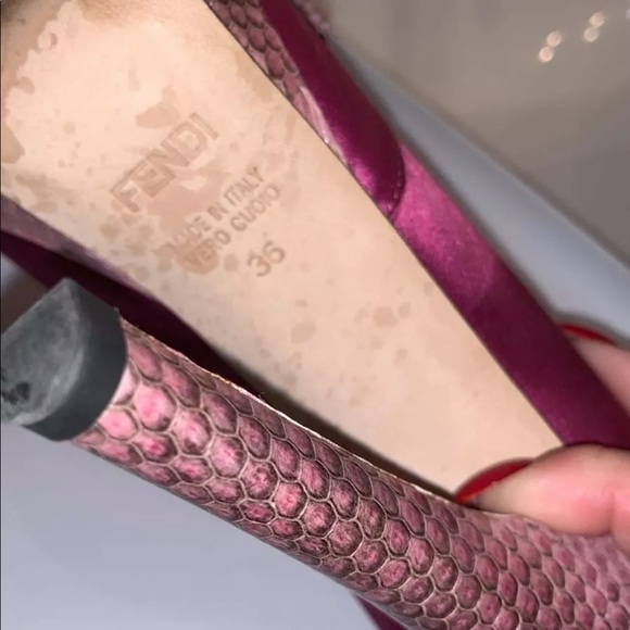 Fendi Pink Satin x Python - Picture 2 of 2